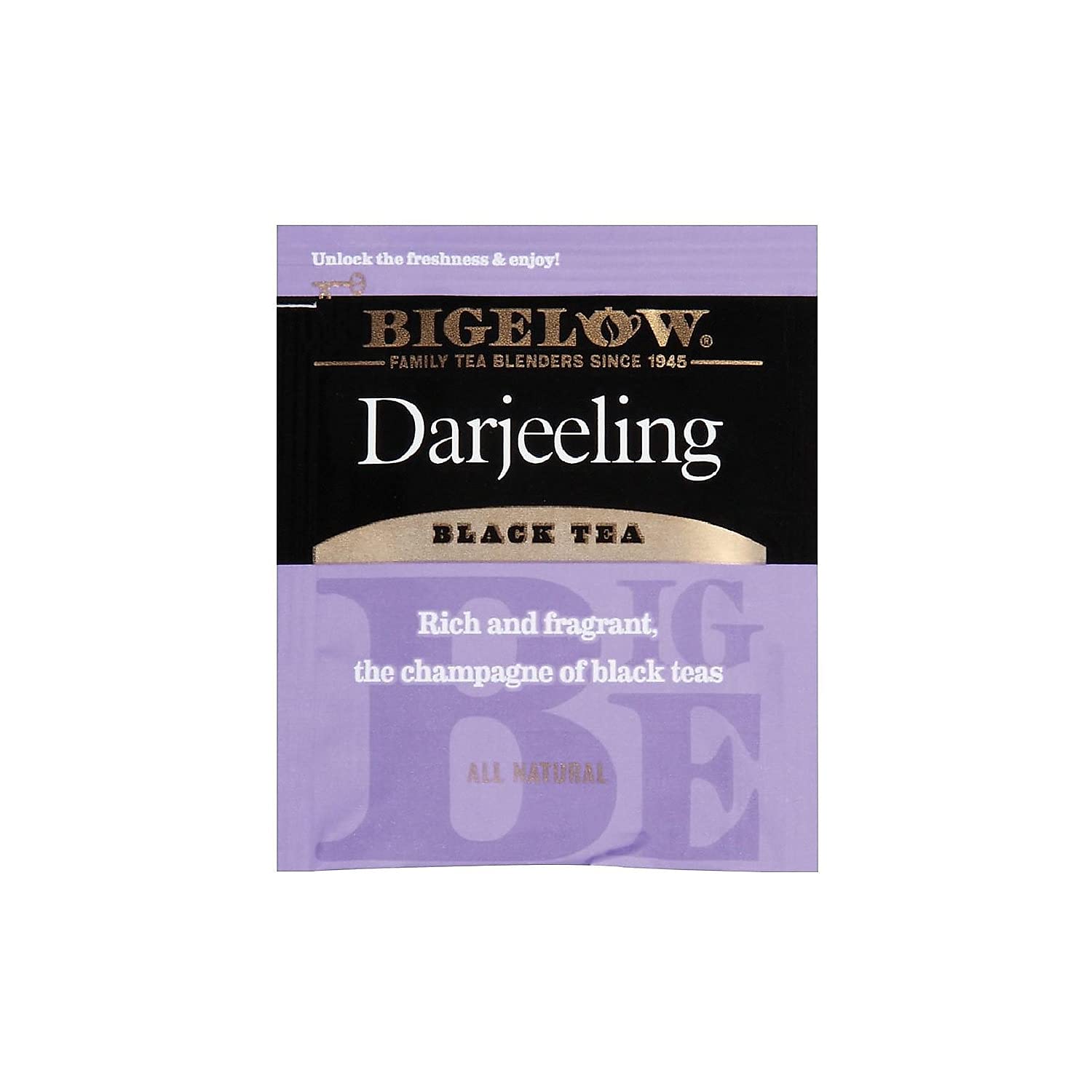Bigelow Darjeeling Blend Tea 28-Count Box (Pack of 1) Black Tea Bold and Antioxidant-Rich Full Caffeine Black Tea in Foil-Wrapped Bags