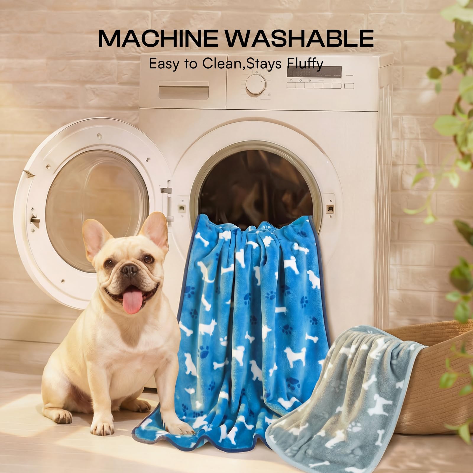 1 Pack 3 Blankets Super Soft Fluffy Premium Fleece Pet Blanket Flannel Throw for Dog Puppy Cat - Paw
