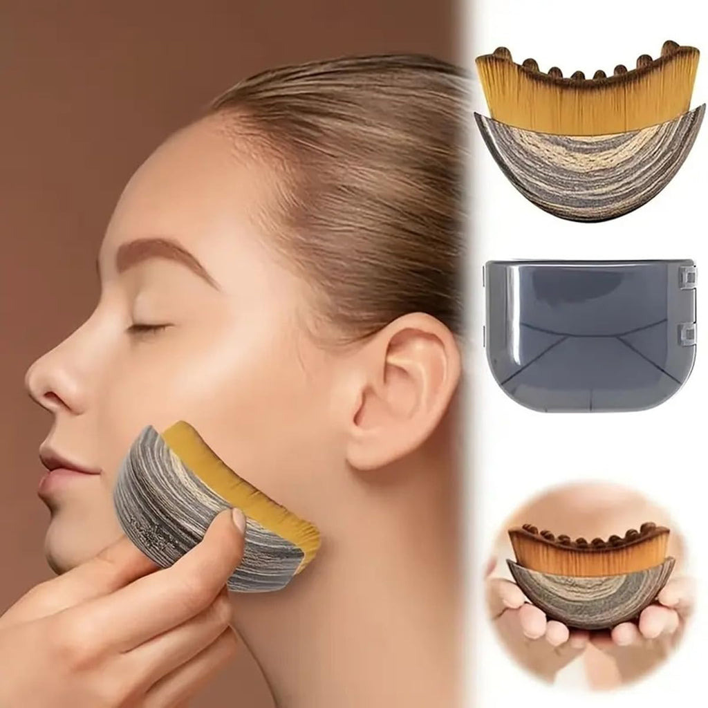 Lymphatic Contour Face Brush for Facial Massage, Rejuvenating & Depuffing - Manual Gua Sha Alternative for Jawline Lifting, Eye Bags, Double Chin & Neck Care(1 Pcs)