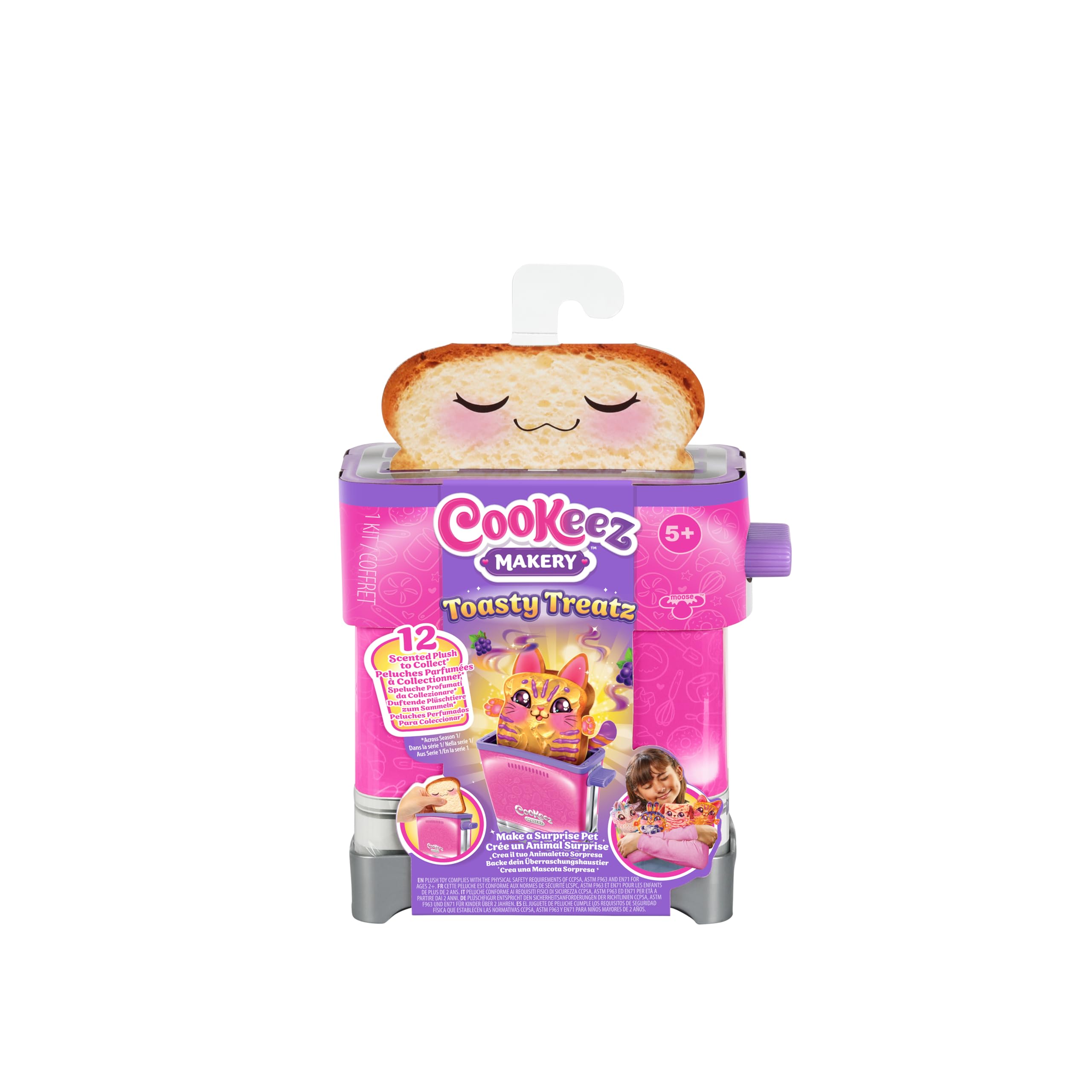 Cookeez Makery Toasty Treatz Toaster with Scented Plush Surprise, Pop-Tart Pop, Squishy Friend