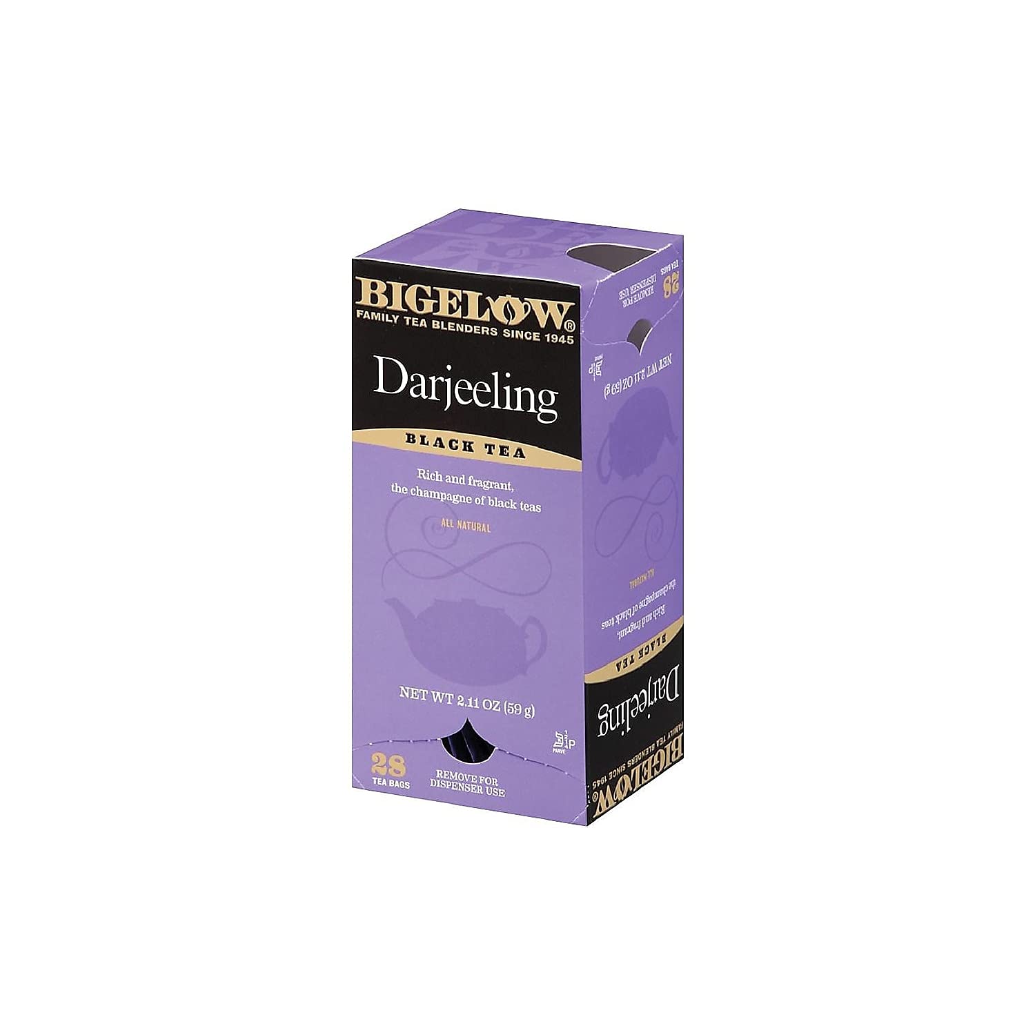 Bigelow Darjeeling Blend Tea 28-Count Box (Pack of 1) Black Tea Bold and Antioxidant-Rich Full Caffeine Black Tea in Foil-Wrapped Bags
