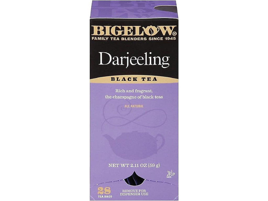Bigelow Darjeeling Blend Tea 28-Count Box (Pack of 1) Black Tea Bold and Antioxidant-Rich Full Caffeine Black Tea in Foil-Wrapped Bags