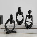 XINXUAN Thinker Statue Home Decor-Bookshelf & Living Room&Mantel-Collectible Figurines - 3 PCS Set