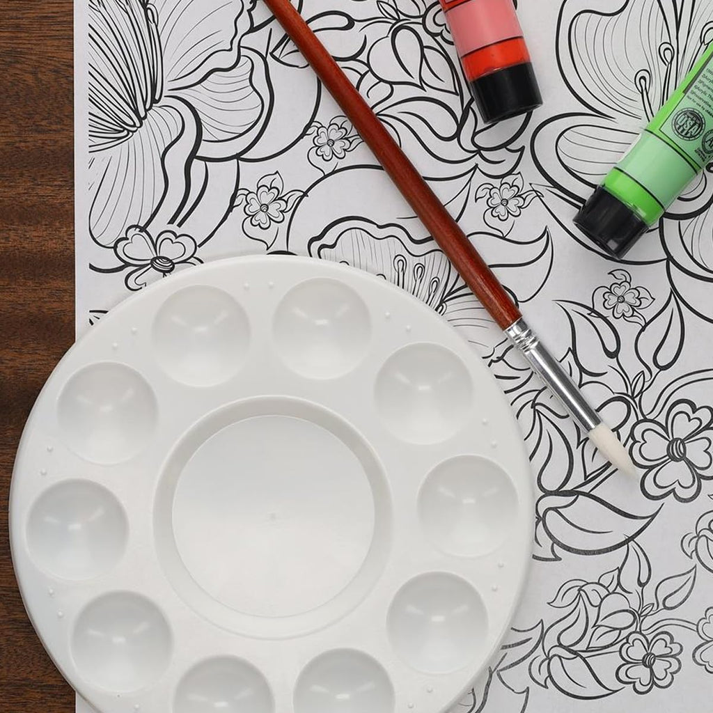 Pro Art Palette Plastic Round 10 Well Tray, Paint Palette, Paint Tray, Pallet, Tray Palette, Plastic Pallet, Trays, Pallete, Acrylic Palette Tray