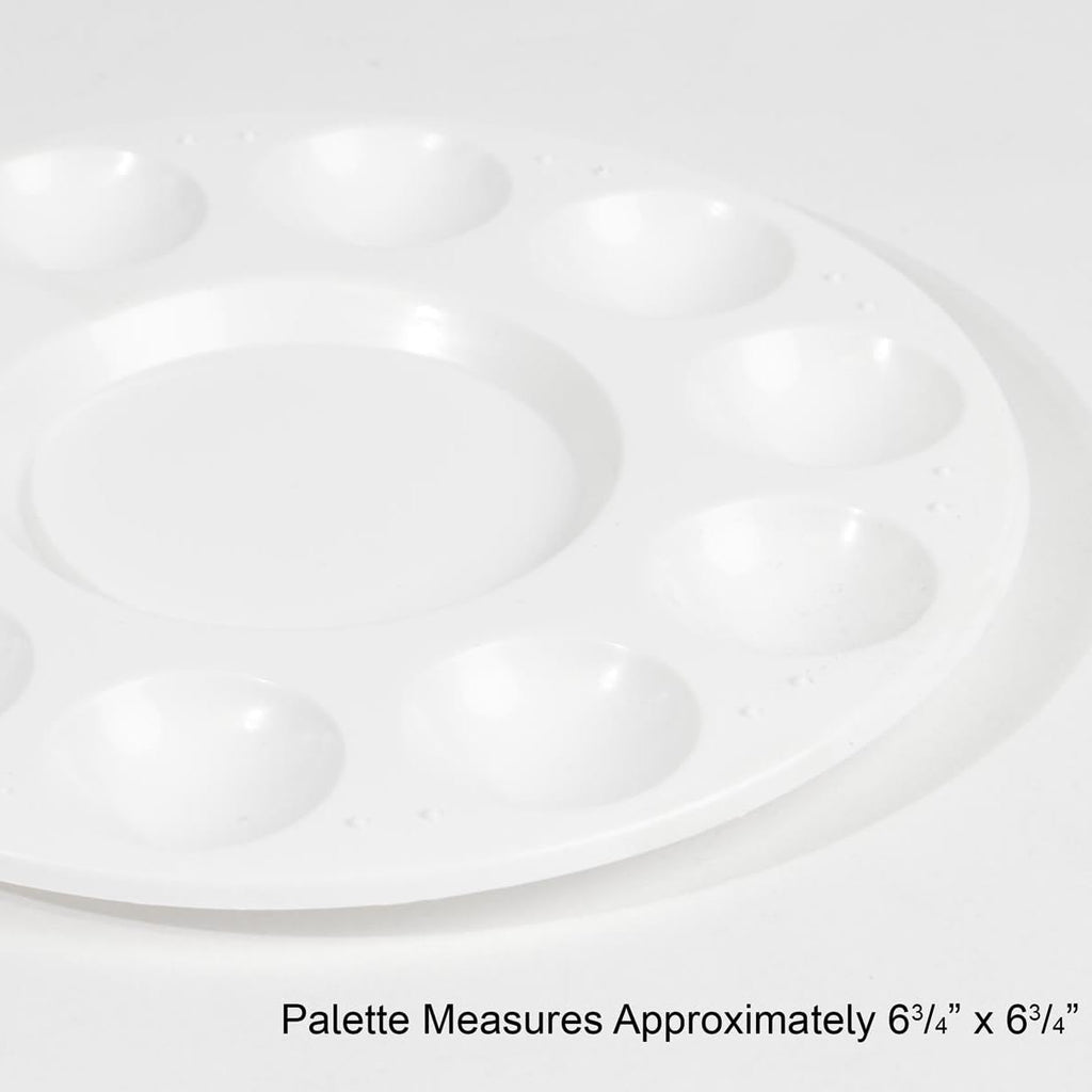Pro Art Palette Plastic Round 10 Well Tray, Paint Palette, Paint Tray, Pallet, Tray Palette, Plastic Pallet, Trays, Pallete, Acrylic Palette Tray