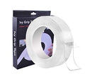 Peakhill White Polyester Ivy Grip Tape, Multipurpose High Strength Double Side Tissue Tape (1 Mm, Clear) (SEF-00103)