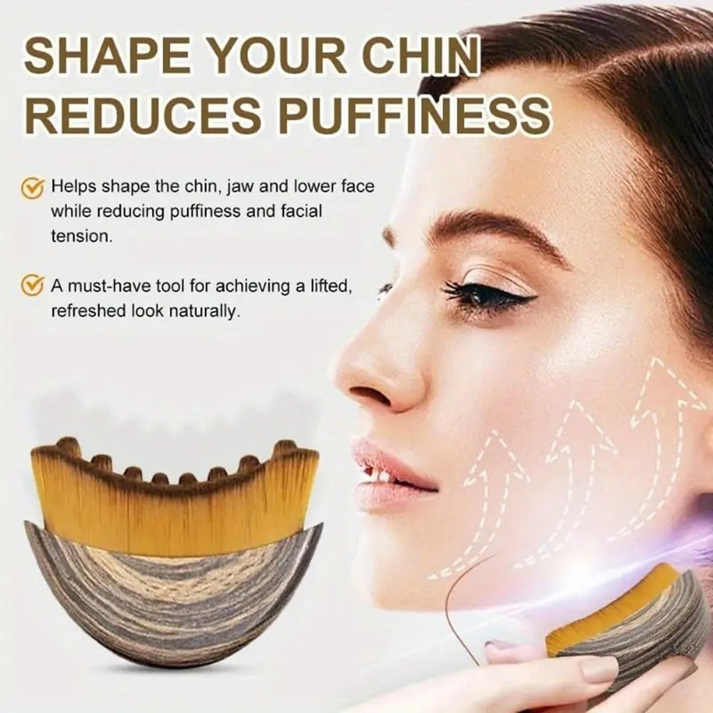 Lymphatic Contour Face Brush for Facial Massage, Rejuvenating & Depuffing - Manual Gua Sha Alternative for Jawline Lifting, Eye Bags, Double Chin & Neck Care(1 Pcs)